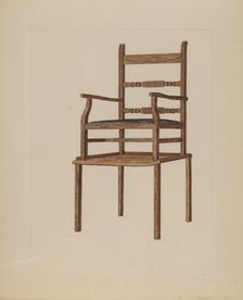 Child's High Chair, c. 1937. Creator: Frederick Jackson