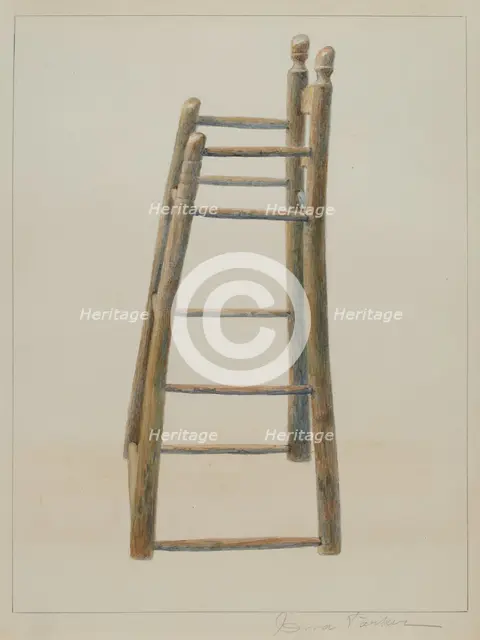 Child's High Chair, c. 1938. Creator: Cora Parker.