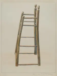 Child's High Chair, c. 1938. Creator: Cora Parker