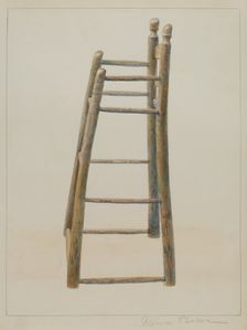 Child's High Chair, c. 1938. Creator: Cora Parker