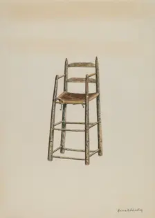 Child's High Chair, c. 1939. Creator: Annie B Johnston