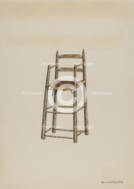 Child's High Chair, c. 1939. Creator: Annie B Johnston.