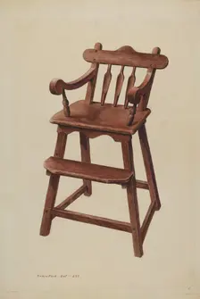 Child's High Chair, c. 1939. Creator: Samuel W. Ford