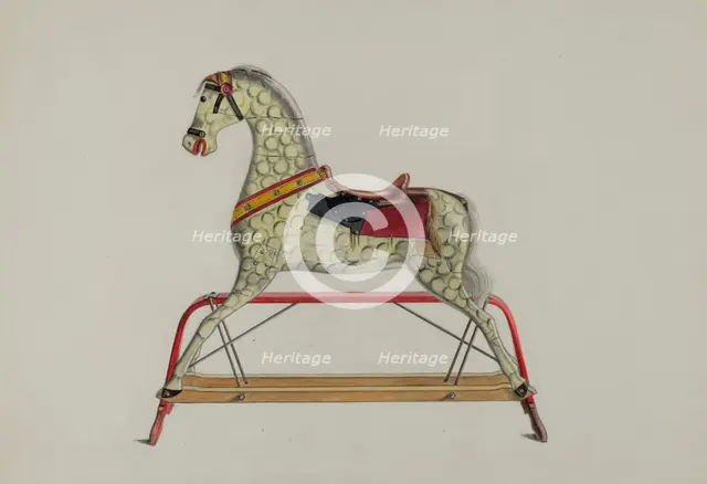 Child's Hobby Horse, c. 1937. Creator: Theodore Pfitzer.