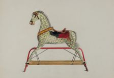 Child's Hobby Horse, c. 1937. Creator: Theodore Pfitzer