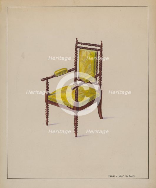 Child's (living room) Chair, c. 1937. Creator: Francis Law Durand.