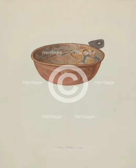 Child's Porringer, 1938. Creator: Jacob Gielens.