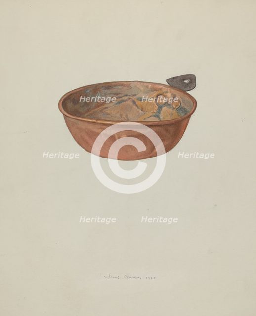 Child's Porringer, 1938. Creator: Jacob Gielens.