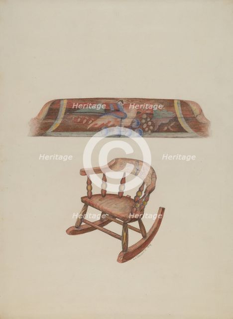 Child's Rocking Chair, 1938. Creator: Austin L. Davison.