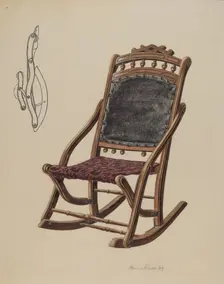 Child's Rocking Chair, 1939. Creator: Clarence Secor