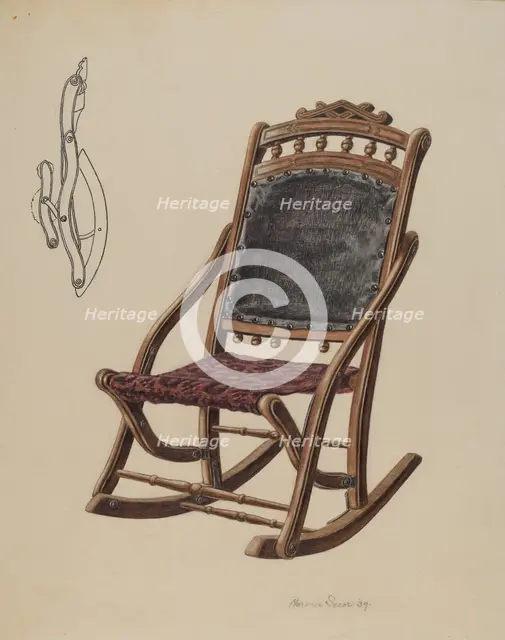 Child's Rocking Chair, 1939. Creator: Clarence Secor.