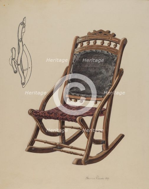 Child's Rocking Chair, 1939. Creator: Clarence Secor.
