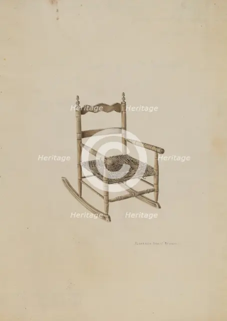Child's Rocking Chair, c. 1939. Creator: Florence Grant Brown.