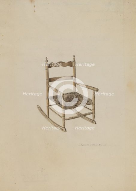 Child's Rocking Chair, c. 1939. Creator: Florence Grant Brown.