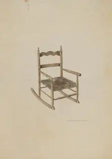 Child's Rocking Chair, c. 1939. Creator: Florence Grant Brown