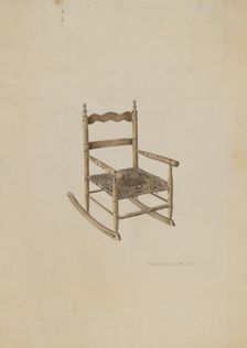 Child's Rocking Chair, c. 1939. Creator: Florence Grant Brown