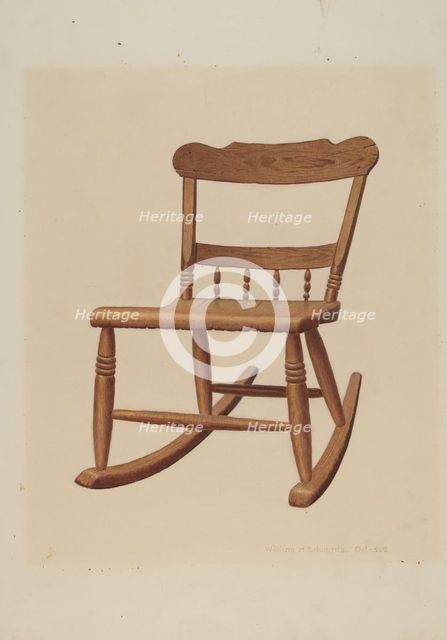 Child's Rocking Chair, c. 1939. Creator: William H Edwards.