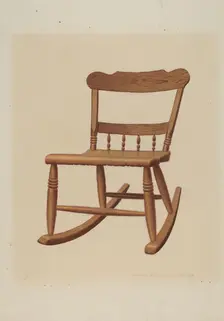 Child's Rocking Chair, c. 1939. Creator: William H Edwards