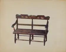 Child's Settee, c. 1936. Creator: Mina Lowry