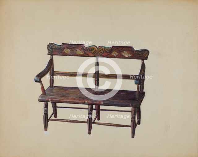 Child's Settee, c. 1936. Creator: Mina Lowry.