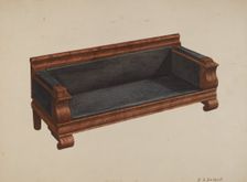 Child's Settee, c. 1941. Creator: David S De Vault