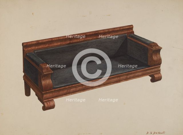 Child's Settee, c. 1941. Creator: David S De Vault.