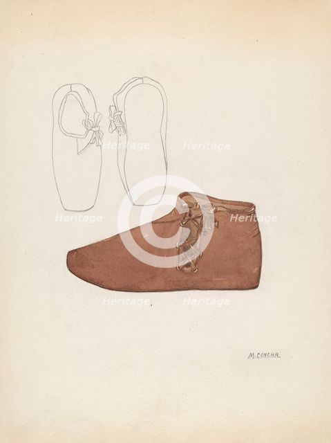 Child's Shoe, c. 1936. Creator: Margaret Concha.