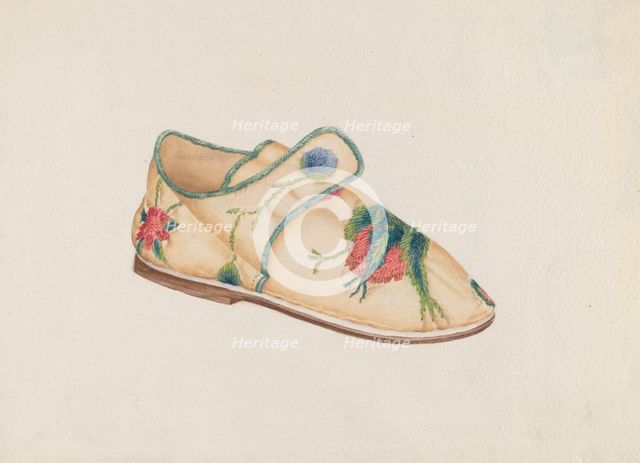 Child's Shoe, c. 1937. Creator: Frances Cohen.