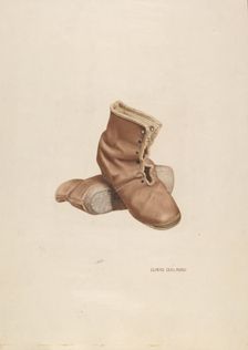 Child's Shoes, c. 1940. Creator: Gladys M. Guillaudeu