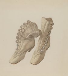Child's Shoes, c. 1940. Creator: Stella Mosher