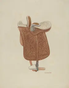 Child's Side Saddle, c. 1940. Creator: Randolph F Miller