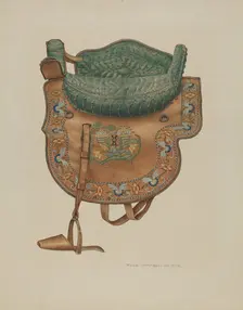 Child's Side Saddle, c. 1940. Creator: Rose Campbell-Gerke