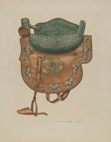 Child's Side Saddle, c. 1940. Creator: Rose Campbell-Gerke