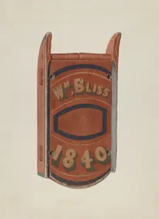 Child's Sled, c. 1937. Creator: Ingrid Selmer-Larsen