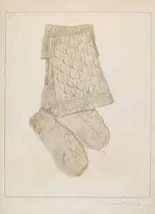 Child's Stocking, c. 1938. Creator: Cora Parker