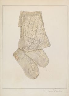 Child's Stocking, c. 1938. Creator: Cora Parker