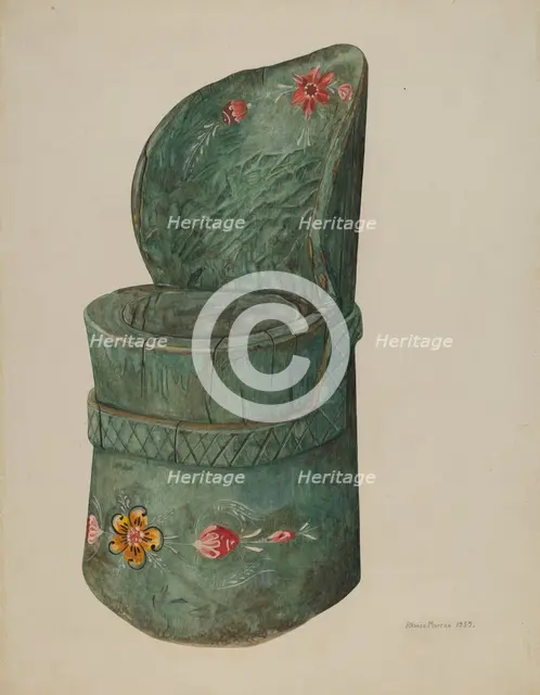 Child's stool chair, 1939. Creator: Alfonso Moreno.