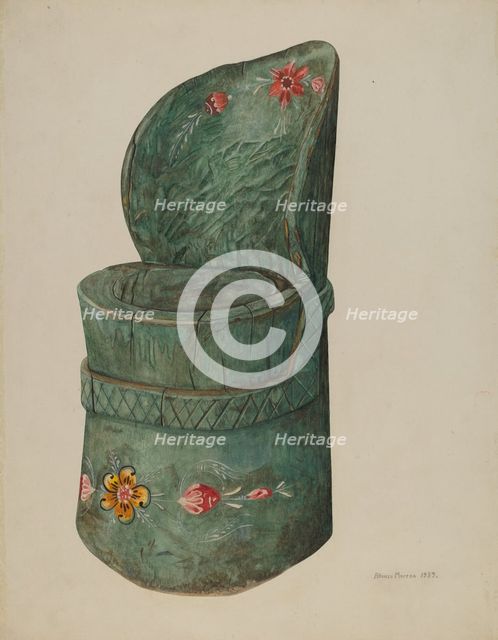 Child's stool chair, 1939. Creator: Alfonso Moreno.