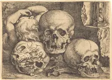 Child with Three Skulls, 1529. Creator: Barthel Beham