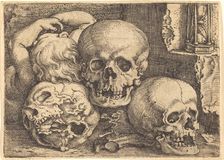 Child with Three Skulls, 1529. Creator: Barthel Beham