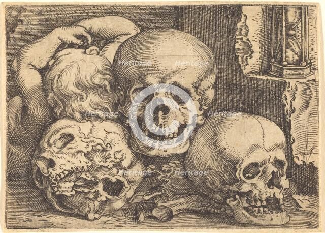 Child with Three Skulls, 1529. Creator: Barthel Beham.