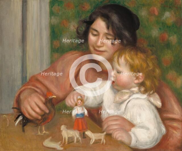 Child with Toys - Gabrielle and the Artist's Son, Jean, 1895-1896. Creator: Pierre-Auguste Renoir.