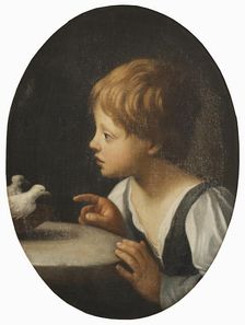 Child with Two Doves. Detail from "The Purification of the Virgin". Creator: Unknown