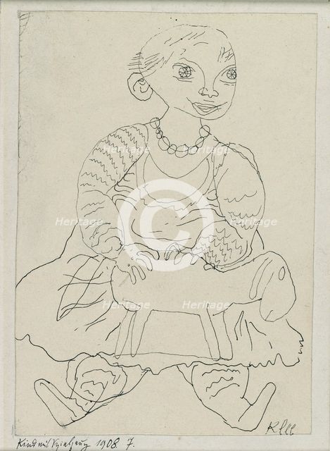 Child with a Toy, 1908. Artist: Paul Klee.