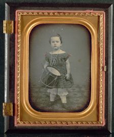 Child with Drum, 1850s. Creator: Unidentified Photographer