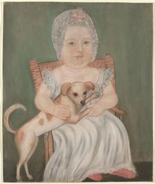 Child with Pet Dog, c. 1825. Creator: Micah Williams