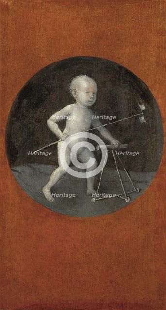 Child with Pinwheel and Toddler Chair. (Reverse of Christ Carrying the Cross).