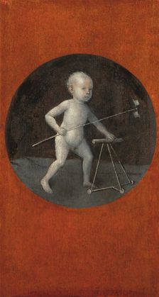 Child with Pinwheel and Toddler Chair. (Reverse of Christ Carrying the Cross), c. 1490