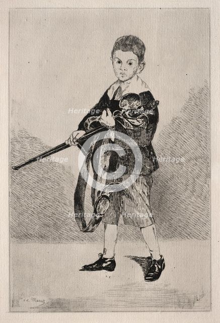 Child with Sword, Turned to the Left. Creator: Edouard Manet (French, 1832-1883).