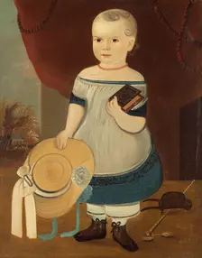 Child with Straw Hat, c. 1846/1873. Creator: William Matthew Prior